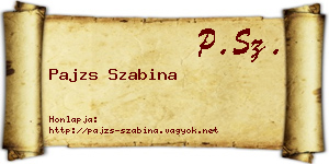 Pajzs Szabina névjegykártya